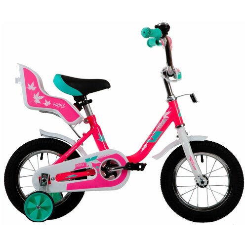 Велосипед NOVATRACK MAPLE 12 2021 Велосипед NOVATRACK 12 MAPLE розовый сталь полная защита цепи тормоз нож крылья сидение для к 742000₽