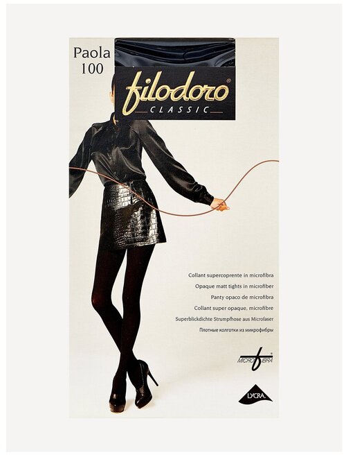 Колготки  Filodoro Classic Paola, 100 den, размер 5, черный