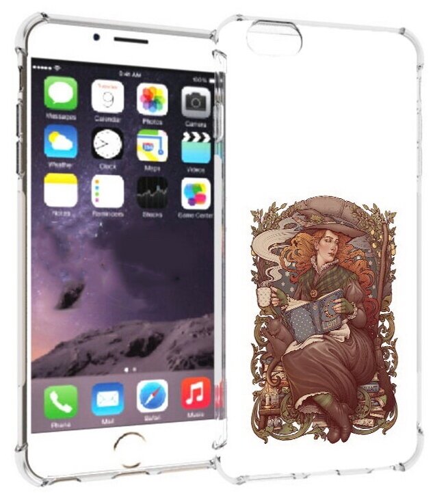 Чехол задняя-панель-накладка-бампер MyPads Женские_126 для iPhone 6 plus/ 6S plus 5.5 (Айфон 6/6С+ плюс) противоударный