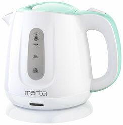 MARTA MT-4636 белый/ментол чайник