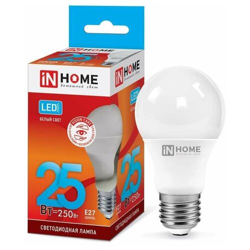 Лампа светодиодная LED-A65-VC 25Вт 230В E27 4000К 2250лм IN HOME 4690612024080 (10шт. в упак.)