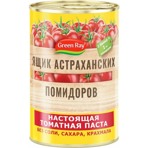 Паста томатная GREEN RAY Ящик Астраханских помидоров, 140г - 5 шт.