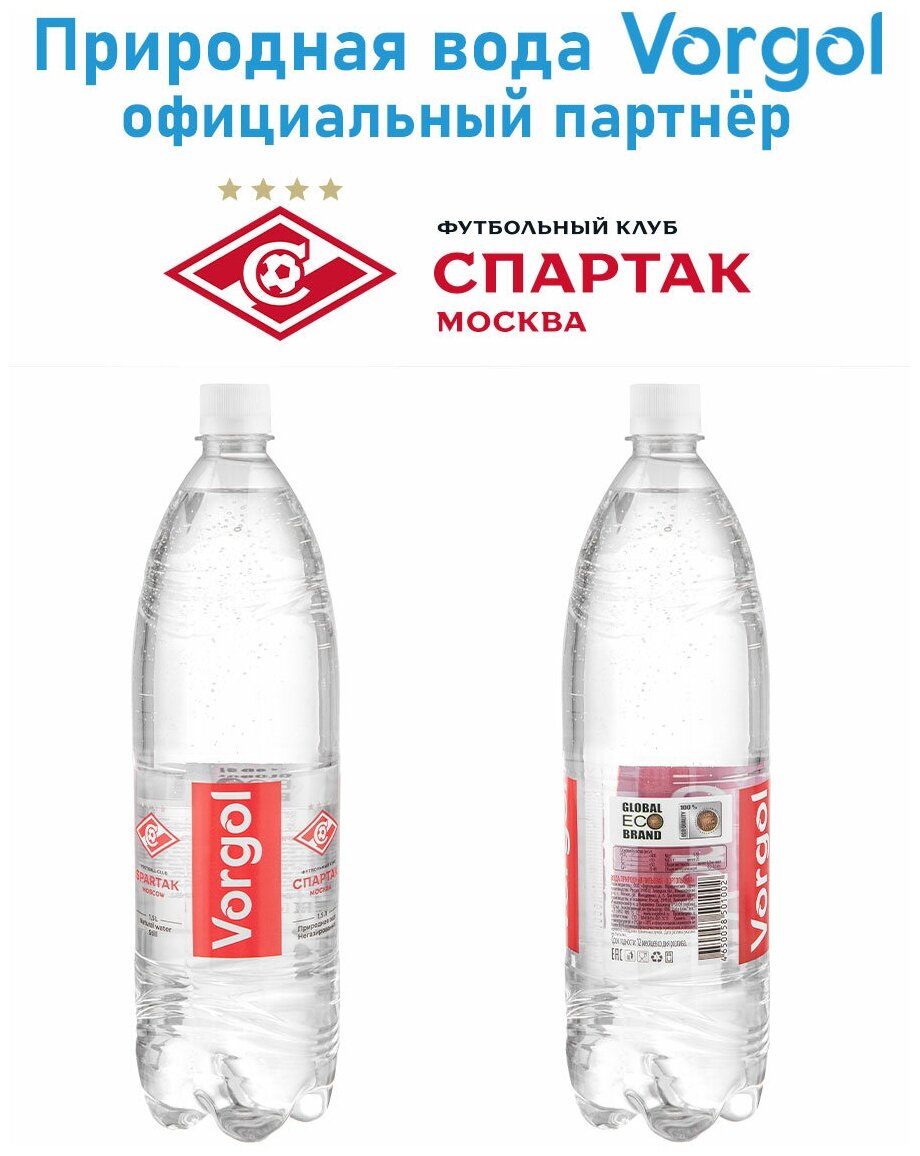 Вода природная питьевая Vorgol спартак негазированная/Лимитированная серия 6 шт. 1,5 л. - фотография № 3