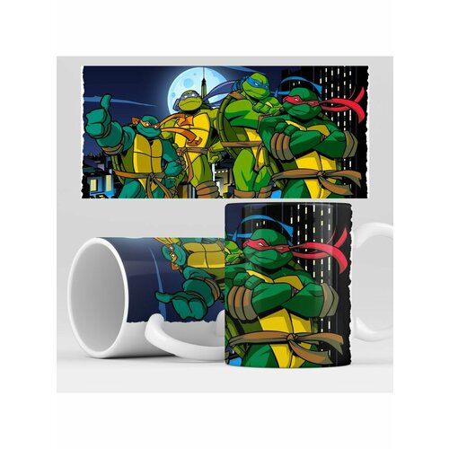 фото Кружка с принтом черепашки мутанты ниндзя, tmnt rocketcup