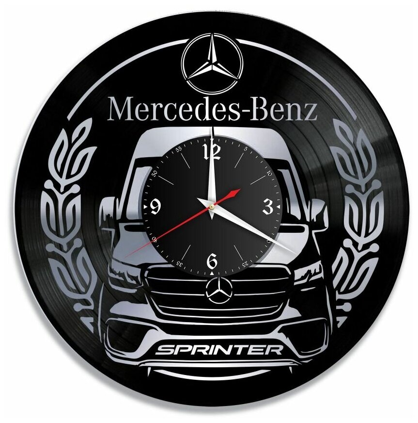 Часы из винила Redlaser "Mercedes Sprinter, Мерседес Бенц Спринтер" VW-10423-2