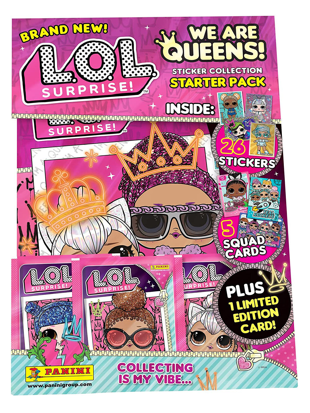 Panini Альбом для наклеек Панини LOL. SURPRISE! WE'RE ALL QUEENS MGA ЛОЛ Мы все королевы!