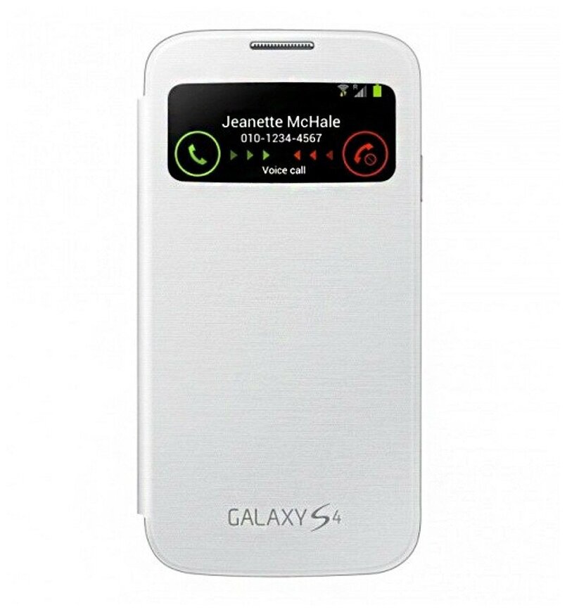 Чехол Flip Cover S-View для Samsung Galaxy S4 i9500/9505 белый