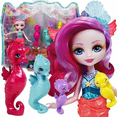 Игровой набор Энчантималс - Семья Седды Морской Конек (Enchantimals Family Toy Set, Sedda Seahorse Doll)