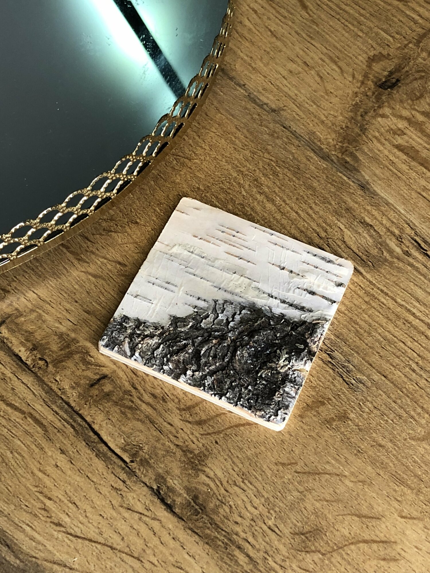 фото Магнит из бересты квадратный 65 мм