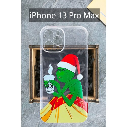 Силиконовый чехол Гринч для iPhone 13 Pro Max / Айфон 13 Про Макс силиконовый чехол сова для iphone 13 pro max айфон 13 про макс