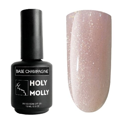 HOLY MOLLY Базовое покрытие камуфлирующее Base, champagne, 15 мл holy molly базовое покрытие base gel 02 15 мл