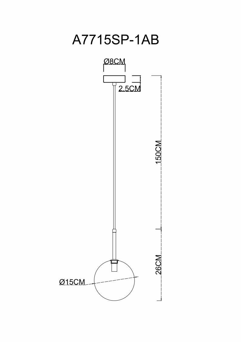 Светильник Arte Lamp CAMERON A7715SP-1AB - фото №8