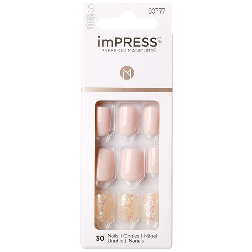 Kiss Твердый лак Импресс Маникюр Акцент Первое свидание, длина короткая Impress Manicure Color KIM016C