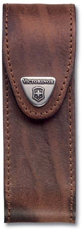 Чехол на ремень VICTORINOX для ножей 111 мм толщиной 4-6 уровней, кожаный, коричневый, 4.0548