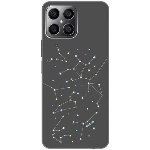 Матовый Soft Touch силиконовый чехол на Honor X8, Хонор Икс 8 с 3D принтом Constellations черный матовый soft touch силиконовый чехол на honor x8 хонор икс 8 с 3d принтом aquarelle wine черный