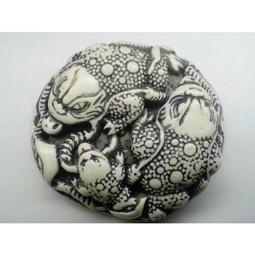 фото Подвеска, пластик, искусственный камень, полимерная глина, черный, белый россия