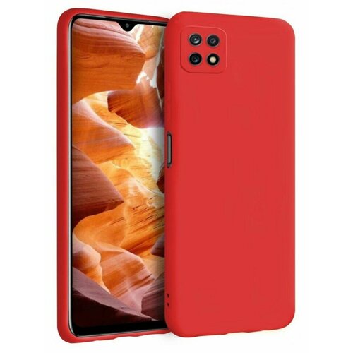 Накладка силиконовая Silicone Cover для Samsung Galaxy A22 5G / Samsung Galaxy A22s 5G красная