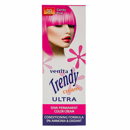 Крем-краска для волос VENITA PASTEL тон 30 Candy Pink 75 мл