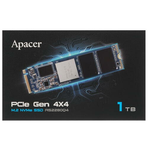 Накопитель SSD M.2 2280 Apacer AS2280Q4 1TB PCIe Gen4x4 with NVMe 3D TLC 5000/4400MB/s IOPS 750K, MTBF 1.5M RTL - фото №9