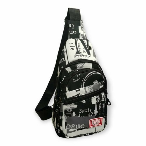 фото Рюкзак слинг , черный, белый нет бренда