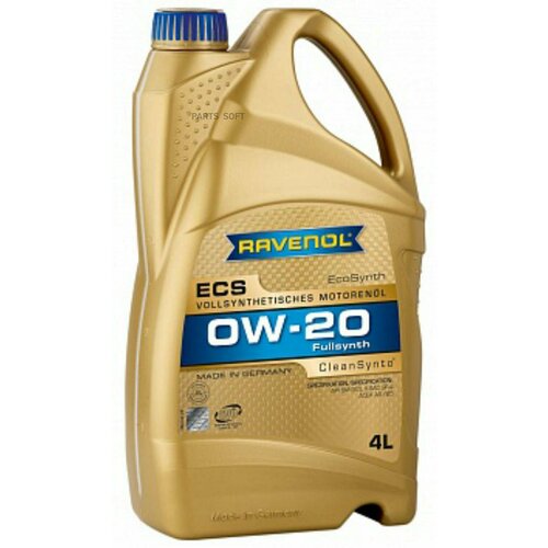 RAVENOL 1111102-004-01-999 Моторное масло RAVENOL ECS EcoSynth SAE 0W-20 ( 4л) new