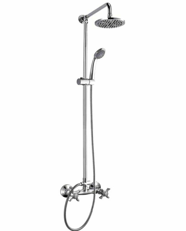 фото Душевая система с тропическим душем, хром