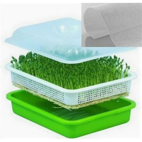 Проращиватель семян и микрозелени с крышкой и сеткой 