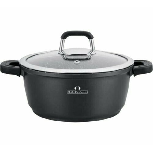 Кастрюля из нержавеющей стали Berlinger с крышкой и ненагревающимися ручками, подходит для индукционных плит, 9,7 л