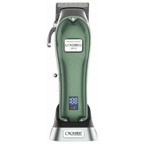 Профессиональная машинка для стрижки волос Cronier зеленый беспроводная электрическая машинка 349000₽