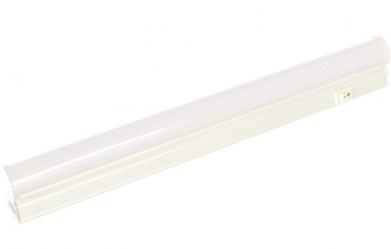 фото Линейный светильник LED с выкл на корпусе Ultraflash LWL-2013-05CL, пластик, 220В, 5W, с сетевым проводом, 4000K)
