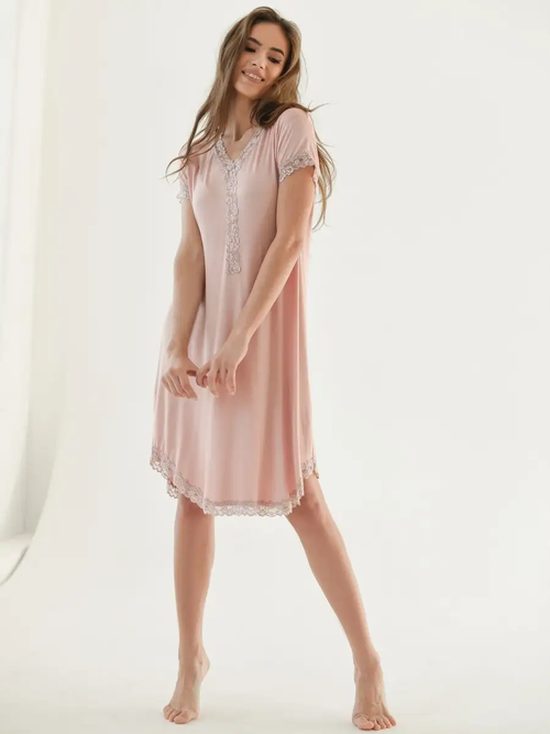 Сорочка Текстильный Край, размер 60, розовый