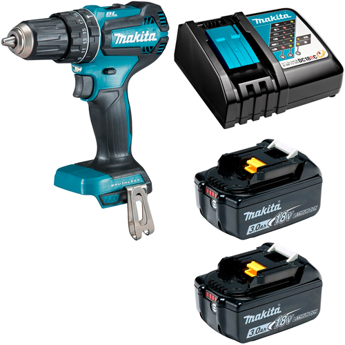 Ударная дрель-шуруповерт аккумуляторная 50Нм 18В LXT Li-Ion 2x3Ач Makita DHP485RFE 3309000₽