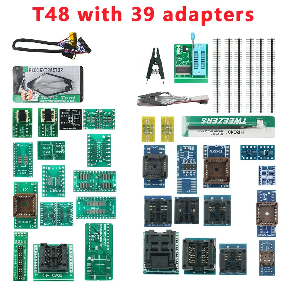 Программировщик XGECU T48 (TL866-3G), T48 39 adapters