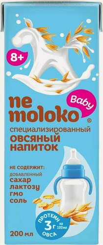 Изображение товара Упаковка из 14 штук Напиток овсяный «Nemoloko» Специализированный 0,2л пак