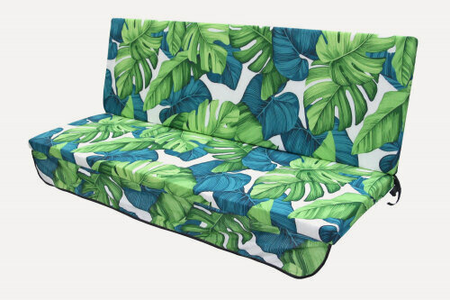 Изображение товара Мягкий элемент Garden Story 1600х500х50 поликоттон М101-МТ013 арт. Стандарт-2, Стандарт М, Пилот, Сплит, Вираж (цвет ткани ткань Монстера (листья) рис. листья "