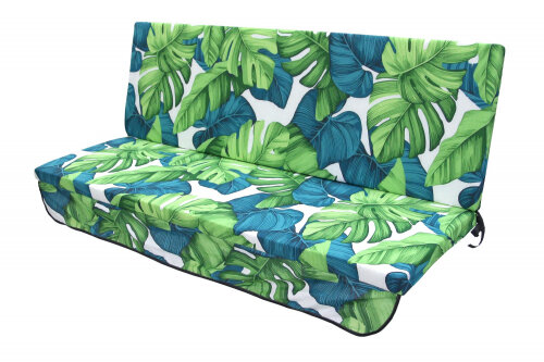 Мягкий элемент Garden Story 1600х500х50 поликоттон М101-МТ013 арт. Стандарт-2 Стандарт М Пилот Сплит Вираж (цвет ткани ткань Монстера (листья) рис. листья 