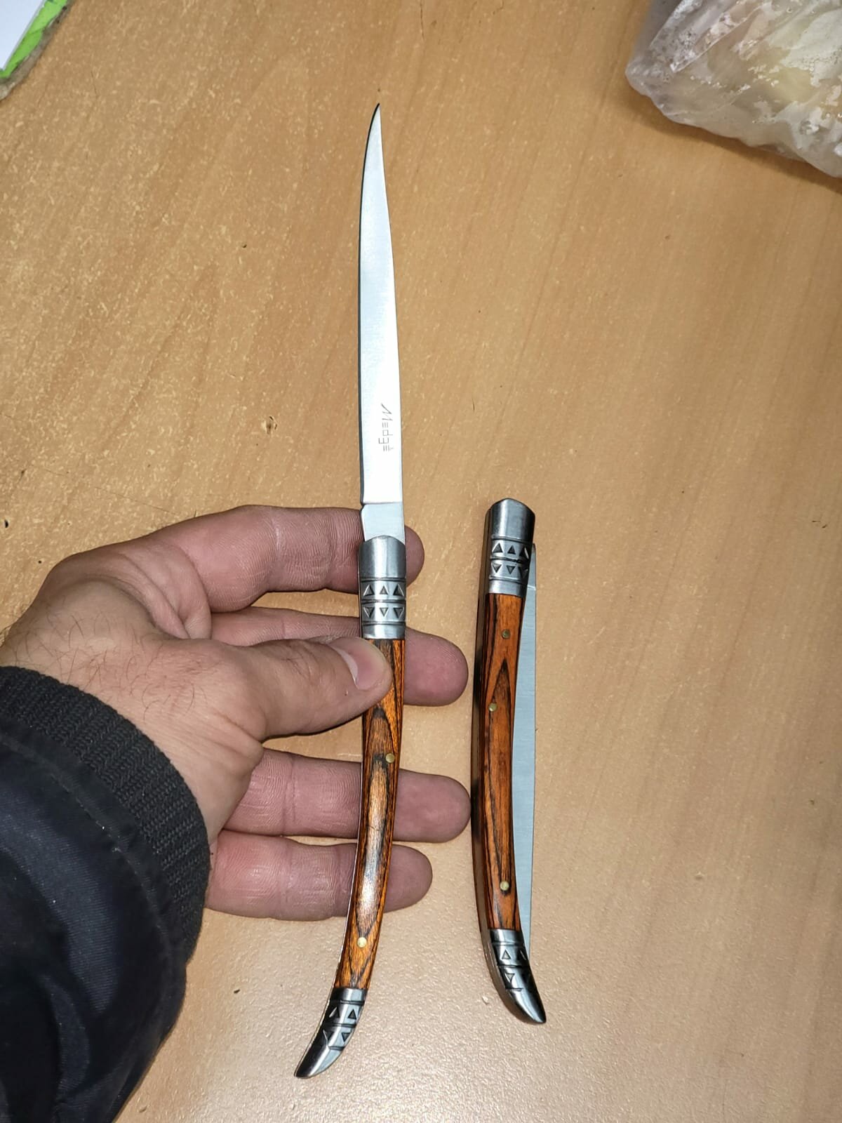 Нож складной карманный Medze , для дома и туристический, походный , для грибника. Флиппер — фото 1