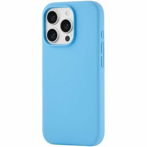 фото Чехол moonfish magsafe для iphone 16 pro, силикон, soft-touch, голубой