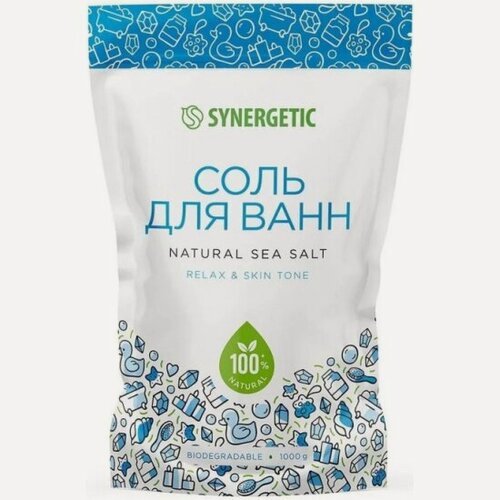 Изображение товара Соль для ванн Synergetic , натуральная, 1 кг