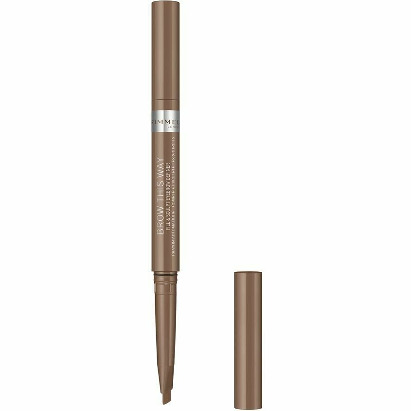Rimmel Автоматический карандаш для бровей Brow This Way Fill and Sculpt 002 Medium Brown