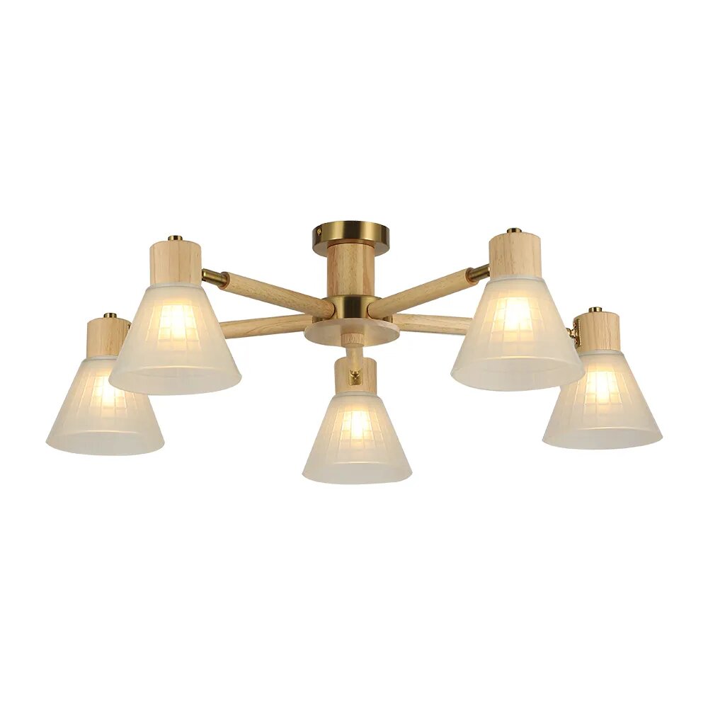 Потолочная люстра Arte Lamp MELEPH A4096PL-5BR E27 300 Вт металл дерево коричневый