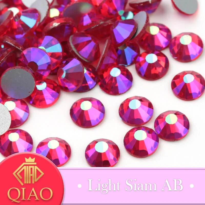 Стразы QIAO Light Siam AB, Бордовые, SS30 (288шт)
