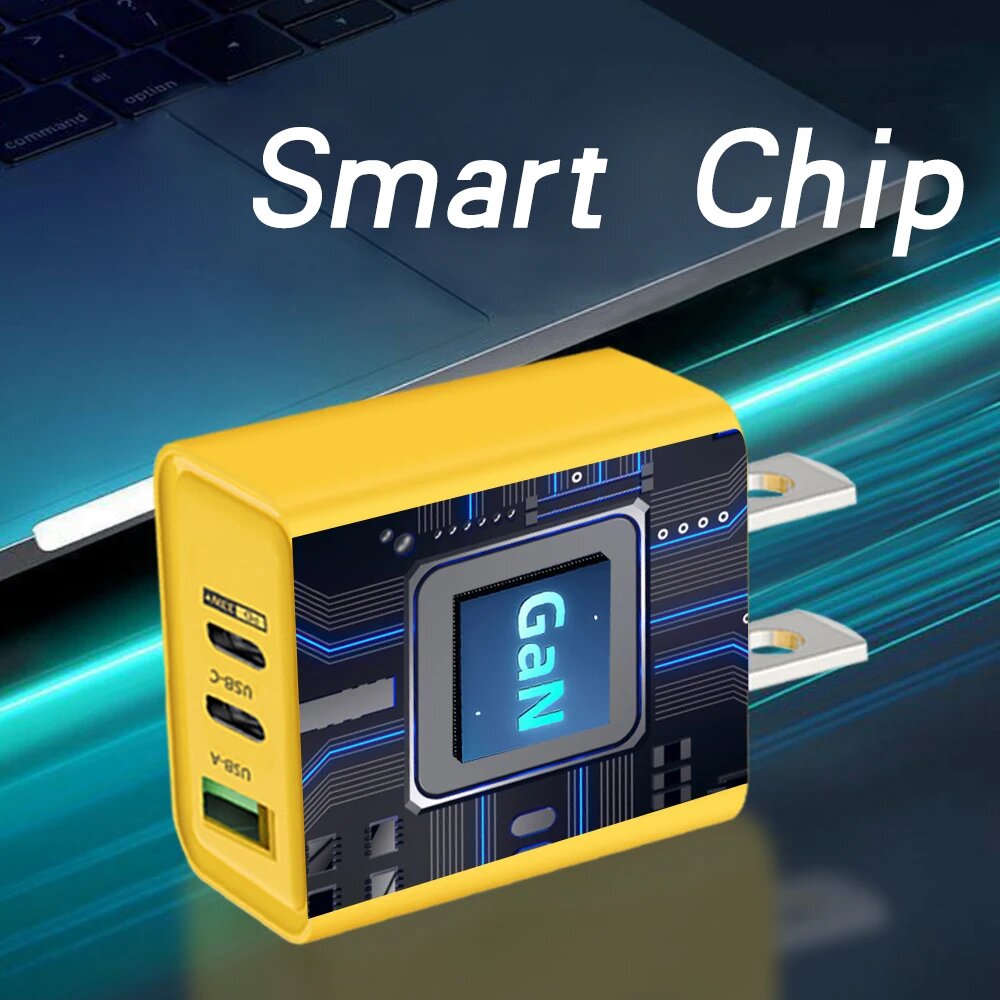 Сетевое зарядное устройство с 3-мя USB-портами и поддержкой быстрой зарядки — фото 1