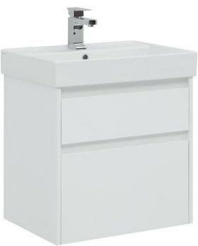 Тумба под раковину Aquanet Nova Lite 60 см 242575 с 2 ящиками, белый - фото №1