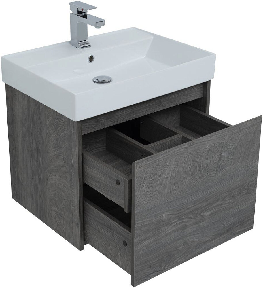 Тумба под раковину Aquanet Nova Lite 60 см 242570 с 1 ящиком, венге - фото №7