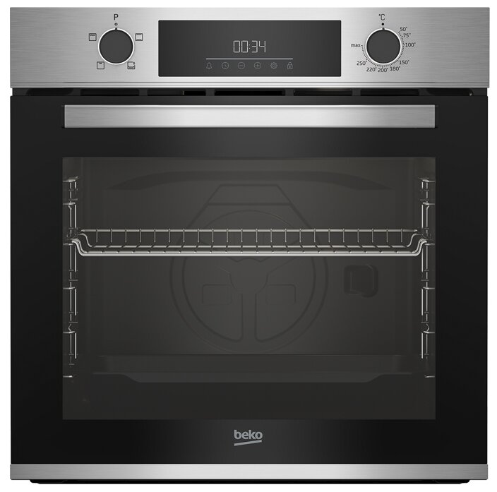Духовой шкаф Beko BBIC12300XD, гидролизная очистка, нержавеющая сталь/чёрный, 80 литров