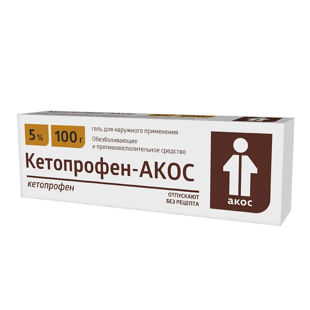Кетопрофенакос гель для наружного применения 5  100 г 1 шт