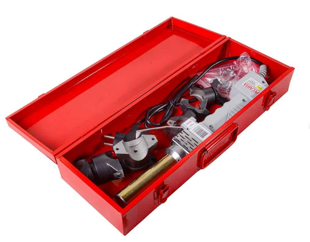 Аппарат для сварки пластиковых труб АСПТ-1200 Ресанта 12 кВт насадки - 16-32 мм (4 шт.) в кейсе