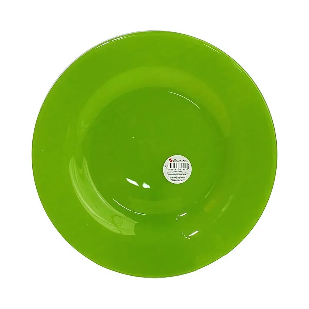 Тарелка обеденная «Инвитейшн виладж» 26 см стекло зеленая для повседневного использования и сервировки