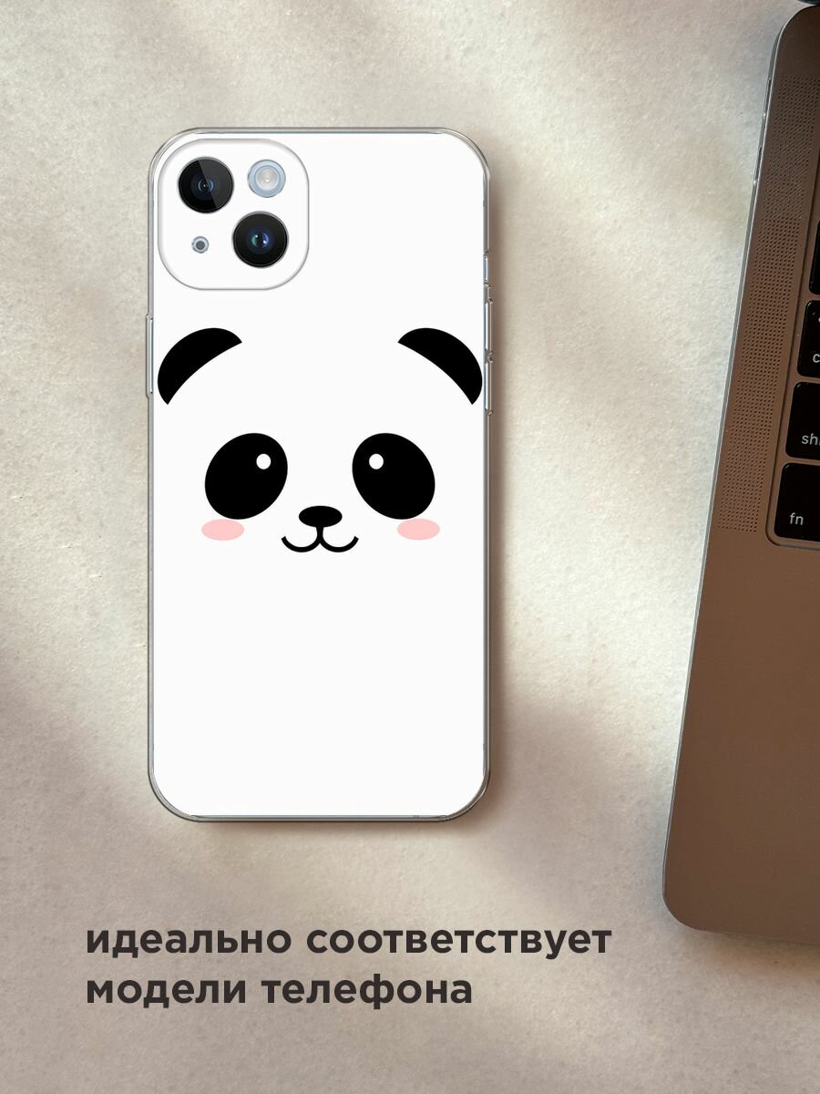 Чехол на Apple iPhone 14 Plus / Айфон 14 Плюс с принтом "Улыбка панды" — фото 1